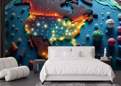 Magnificent earth graphic material　壮大な地球のグラフィック素材 Wall mural